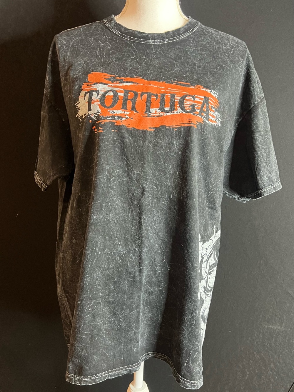 Tortuga festival Graphic Tee - Black with Orange Print never worn